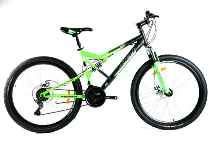 Велосипед Azimut Scorpion 24″ GFRD рама 17, Чорно-зелений Black-green